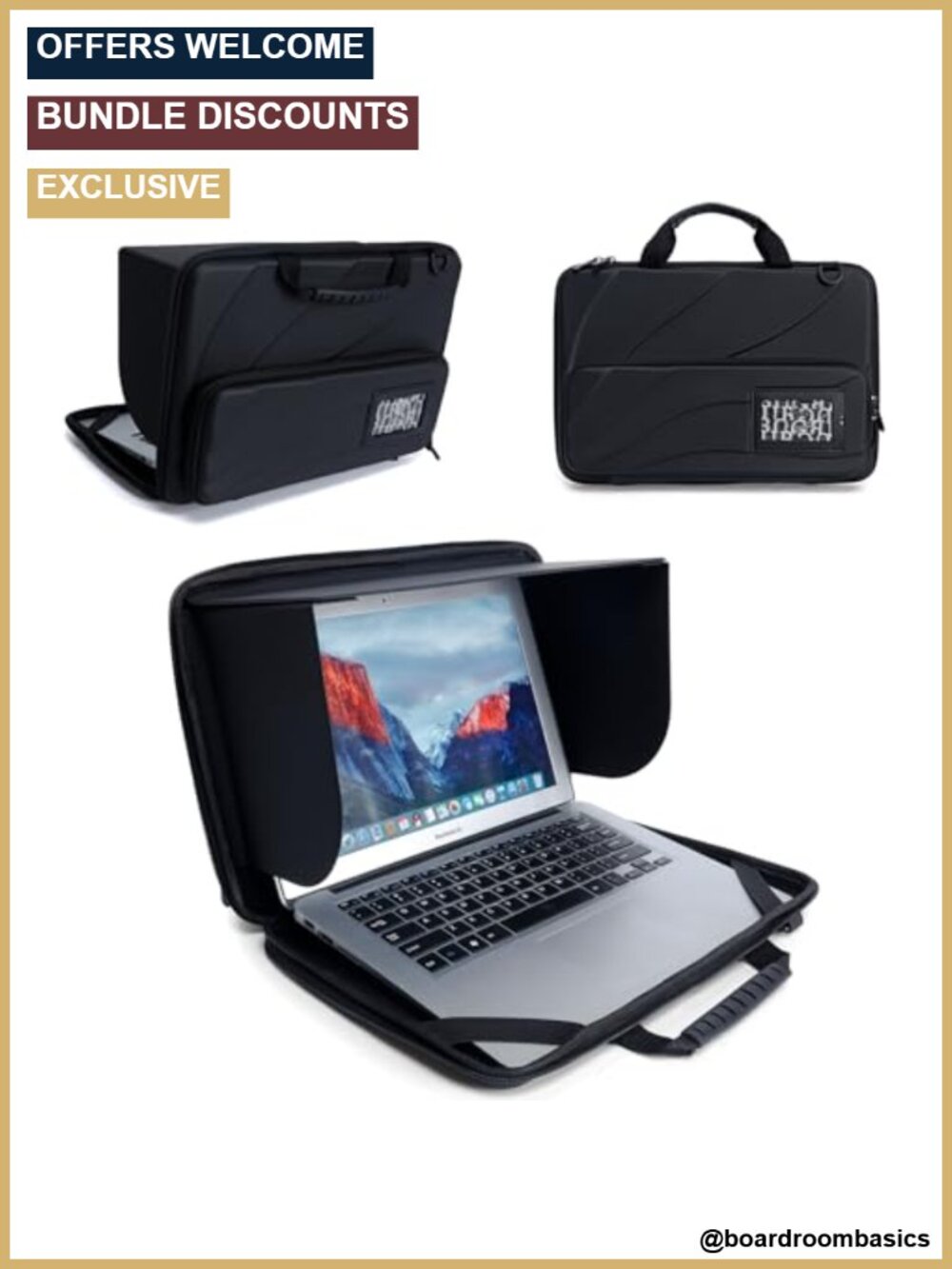 Laptop Sun Shade Sleeve 13-14 Inch Chromebook Hard Shell Case Anti-Glare